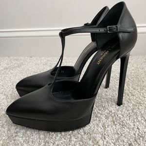 YSL Seta Calf in Nero size 38